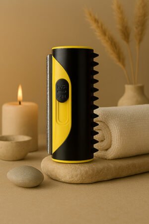Brosse de Toilettage-Jaune et noire