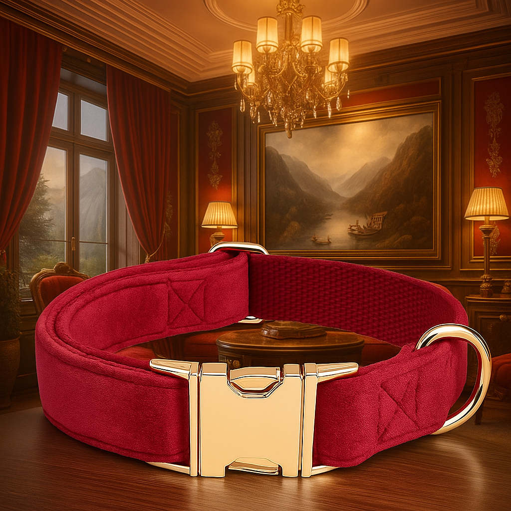 Velours-Collier en Velours rouge