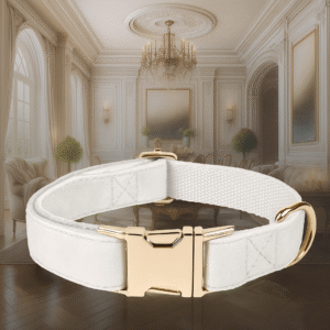 Velours-Collier en Velours blanc