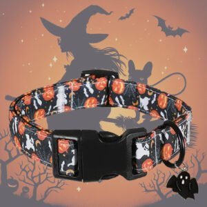 Halloween-Collier avec breloque fantome