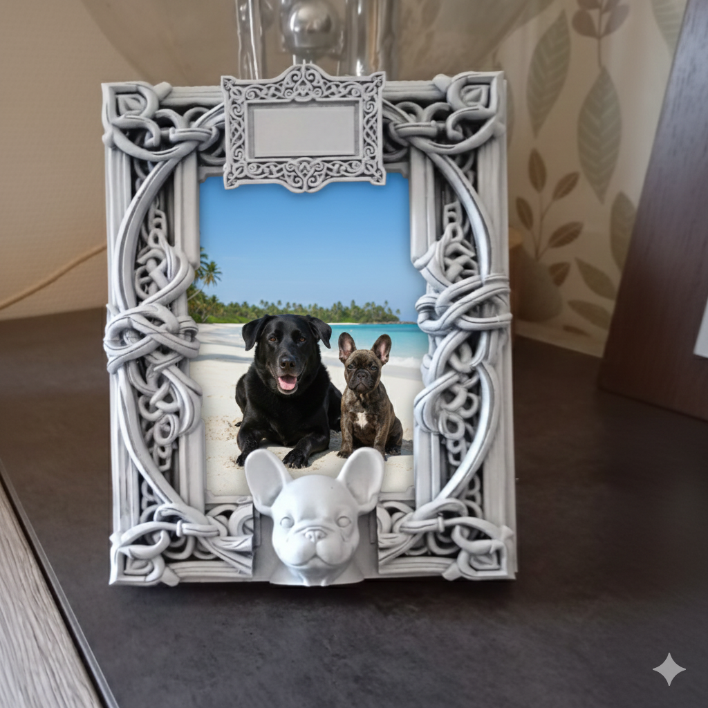 Cadre Photo Tête de Bouledogue